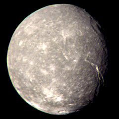 Voyager 2 image of Uranus' moon Titania