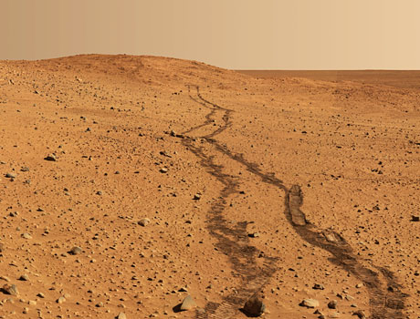 Image of the surface of Mars taken by NASA's Exploration Rover Spirit as it explored a feature nicknamed "Husband Hill"